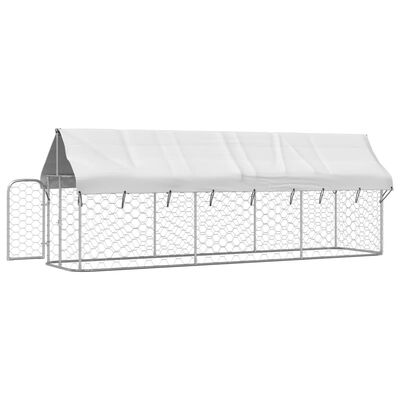 vidaXL Outdoor-Hundezwinger mit Dach 400x100x150 cm