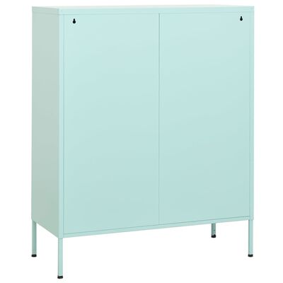 vidaXL Lagerschrank Minzgrün 80x35x101,5 cm Stahl