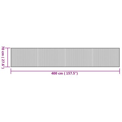 vidaXL Teppich Rechteckig Natur 70x400 cm Bambus