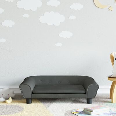 vidaXL Kindersofa Dunkelgrau 70x45x26 cm Samt