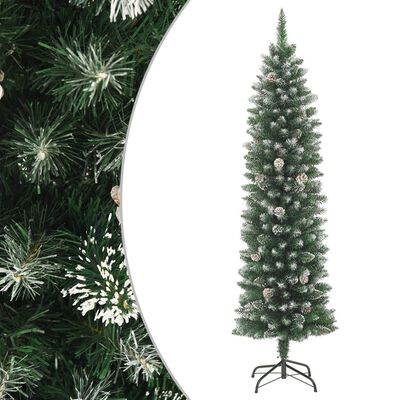 vidaXL Künstlicher Weihnachtsbaum mit Ständer Schlank 240 cm PVC