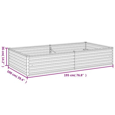 vidaXL Hochbeet 195x100x36 cm Cortenstahl