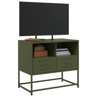 vidaXL TV-Schrank Olivgrün 68x39x60,5 cm Stahl