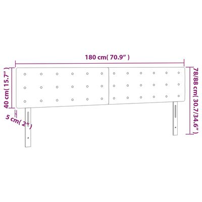 vidaXL Kopfteile 2 Stk. Schwarz 90x5x78/88 cm Kunstleder