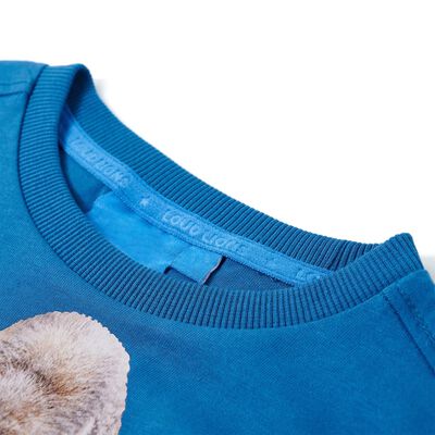 Kinder-Langarmshirt Petrolblau 104