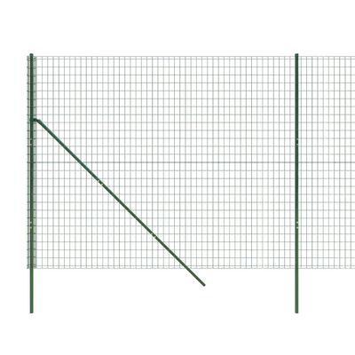 vidaXL Maschendrahtzaun Grün 1,8x25 m Verzinkter Stahl