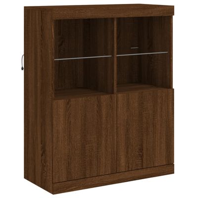 vidaXL Sideboard mit LED-Leuchten Braun Eichen-Optik 283x37x100 cm