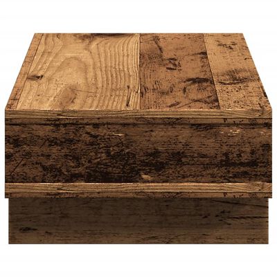 vidaXL Monitorständer Altholz-Optik 50x27x15 cm Holzwerkstoff