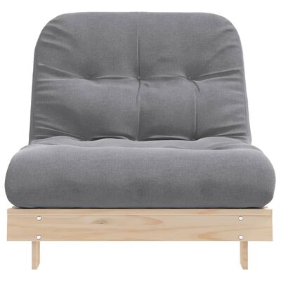 vidaXL Futon Schlafsofa mit Matratze 80x206x11 cm Massivholz Kiefer