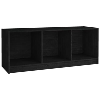 vidaXL TV-Schrank Schwarz 104x33x41 cm Massivholz Kiefer