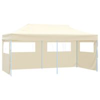 vidaXL Pop-Up-Partyzelt Faltbar Creme 3×6 m