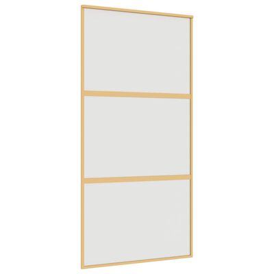 vidaXL Schiebetür Golden 102,5x205 cm Matt ESG-Glas und Aluminium