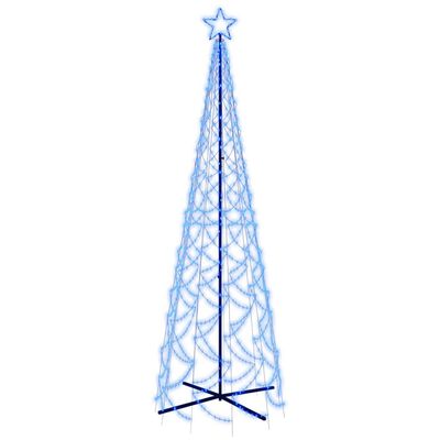 vidaXL LED-Weihnachtsbaum Kegelform Blau 500 LEDs 100x300 cm