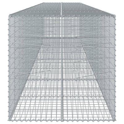 vidaXL Gabione mit Deckel 800x100x100 cm Verzinktes Eisen