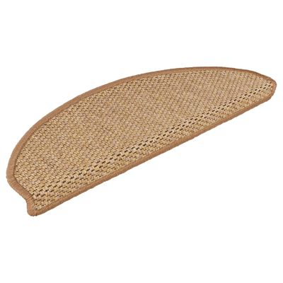 vidaXL Treppenmatten Selbstklebend Sisal-Look 15 Stk. 65x21x4 Sisal