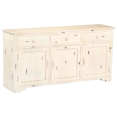 vidaXL Sideboard Weiß 160x40x80 cm Massivholz Mango