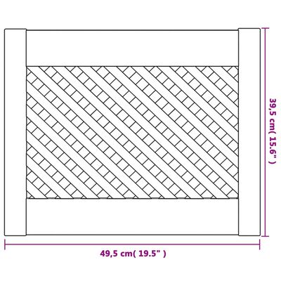 vidaXL Schranktüren 2 Stk. Gitterdesign 49,5x39,5 cm Massivholz Kiefer