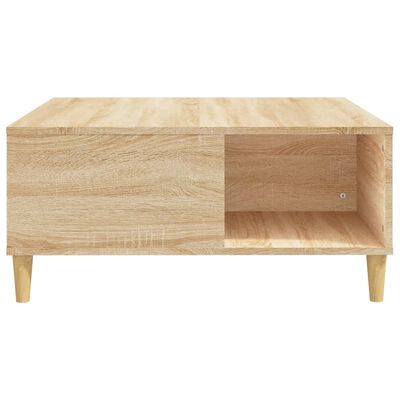 vidaXL Couchtisch Sonoma-Eiche 80x80x36,5 cm Holzwerkstoff