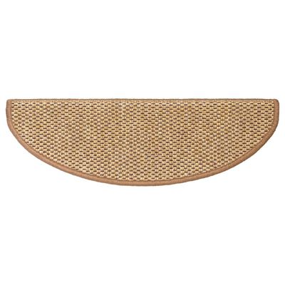 vidaXL Treppenmatten Selbstklebend Sisal-Look 15 Stk. 65x21x4 Sisal