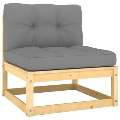 vidaXL 3-tlg. Garten-Lounge-Set mit Kissen Massivholz Kiefer