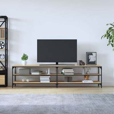 vidaXL TV-Schrank Sonoma-Eiche 200x30x50 cm Holzwerkstoff und Metall