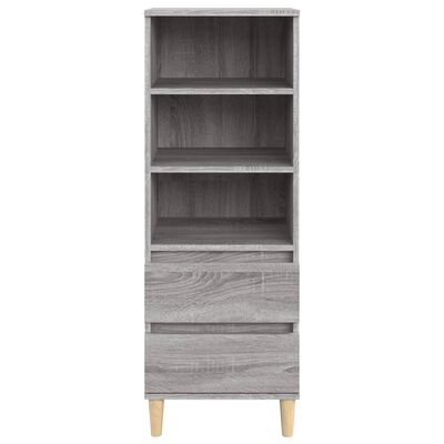 vidaXL Highboard Grau Sonoma 40x36x110 cm Holzwerkstoff