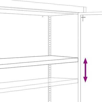 vidaXL Aktenschrank Schwarz 90x40x70 cm Stahl