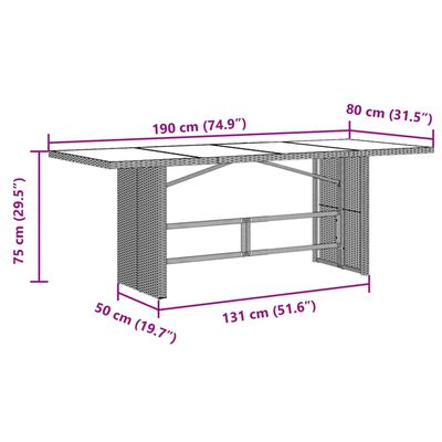 vidaXL 9-tlg. Garten-Bistro-Set mit Kissen Schwarz Poly Rattan