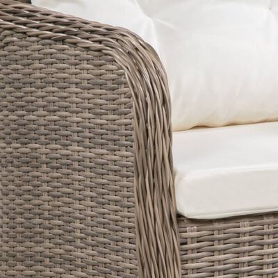 vidaXL 11-tlg. Garten-Essgruppe Poly Rattan Braun