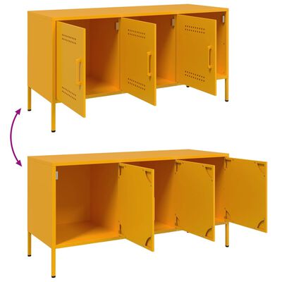 vidaXL TV-Schrank Senfgelb 100,5x39x50,5 cm Stahl