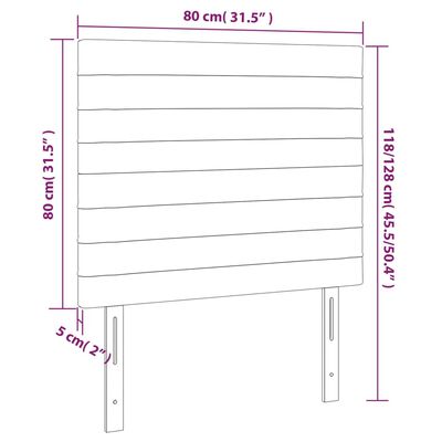 vidaXL Kopfteile 2 Stk. Blau 80x5x78/88 cm Stoff