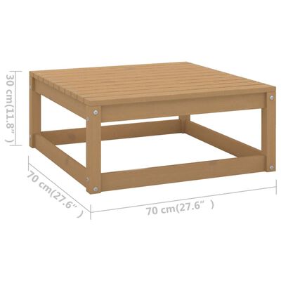 vidaXL 12-tlg. Garten-Lounge-Set mit Kissen Honigbraun Massivholz