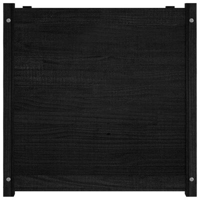 vidaXL Pflanzkübel Schwarz 70x70x70 cm Massivholz Kiefer