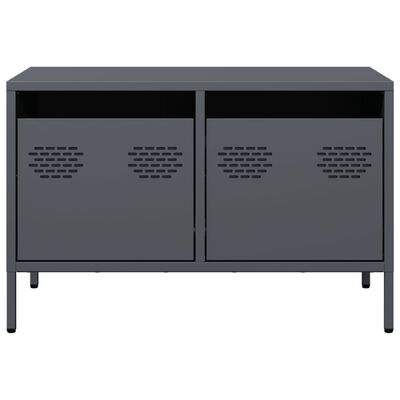 vidaXL TV-Schrank Anthrazit 68x39x43,5 cm Kaltgewalzter Stahl