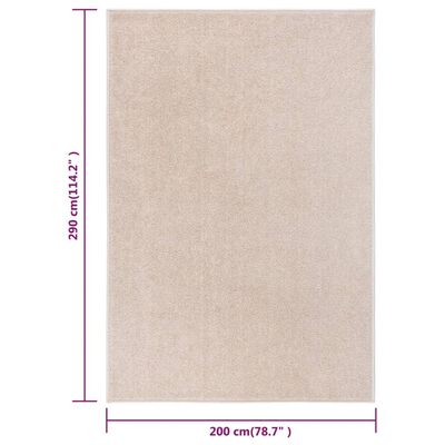 vidaXL Teppich Kurzflor 200x290 cm Dunkelbeige