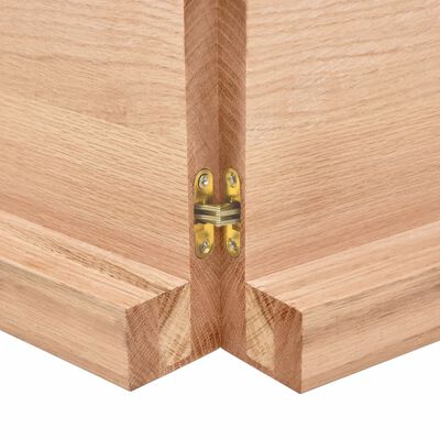 vidaXL Waschtischplatte Hellbraun 120x30x(2-6) cm Massivholz Behandelt