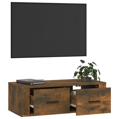 vidaXL TV-Wandschrank Räuchereiche 80x36x25 cm Holzwerkstoff