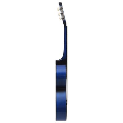 vidaXL 8-tlg. Klassikgitarren-Set für Anfänger Blau 1/2 34"