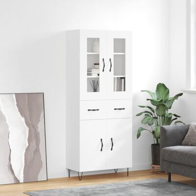 vidaXL Highboard Weiß 69,5x34x180 cm Holzwerkstoff