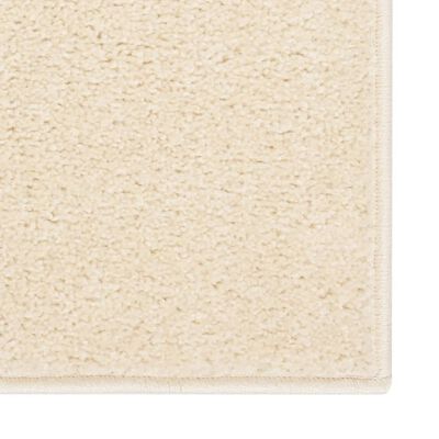 vidaXL Teppich Kurzflor 80x150 cm Creme