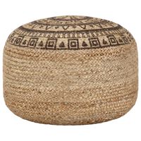 vidaXL Handgefertigter Sitzpuff Braun 45 x 30 cm Jute