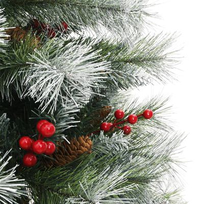 vidaXL Künstlicher Weihnachtsbaum Klappbar mit Zapfen & Beeren 120 cm