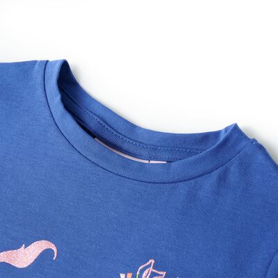 Kinder-T-Shirt Kobaltblau 140