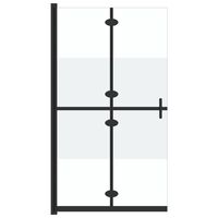 vidaXL Faltbare begehbare Duschwand Halbmattiertes ESG-Glas 70x190 cm