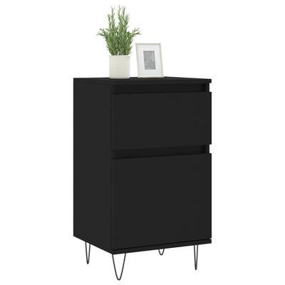 vidaXL Sideboards 2 Stk. Schwarz 40x35x70 cm Holzwerkstoff