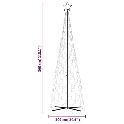 vidaXL LED-Weihnachtsbaum Kegelform Blau 500 LEDs 100x300 cm