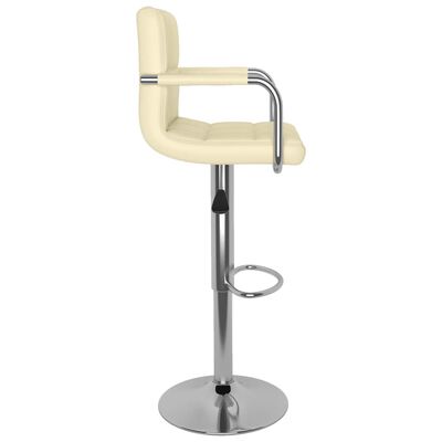 vidaXL Barhocker 2 Stk. Creme Kunstleder