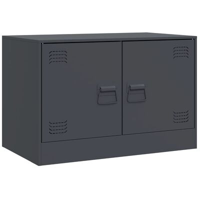 vidaXL TV-Schrank Anthrazit 67x39x44 cm Stahl