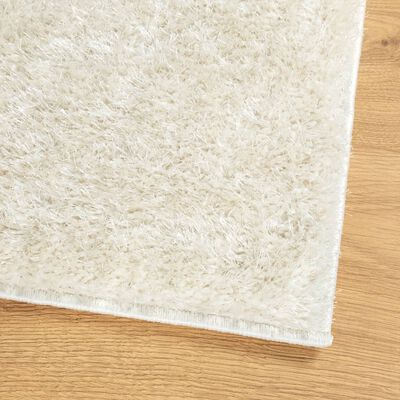 vidaXL Teppich ISTAN Hochflor Glänzend Creme 100x200 cm