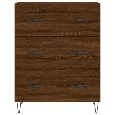 vidaXL Highboard Braun Eichen-Optik 69,5x34x180 cm Holzwerkstoff